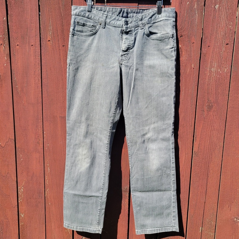 Patagonia Men Gray Organic Cotton Blend Straight Leg Button Fly Jeans Size 34x30